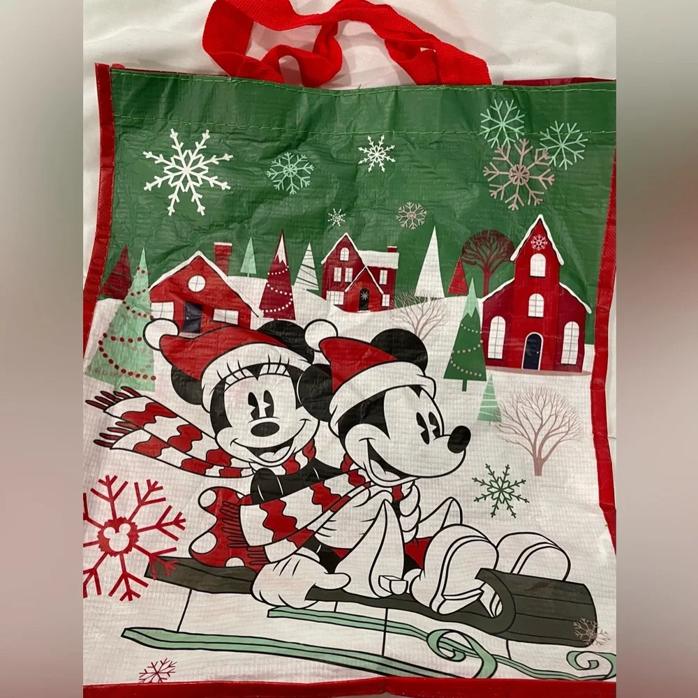 Disney Store Mickey and Minnie Reusable Holiday Tote
